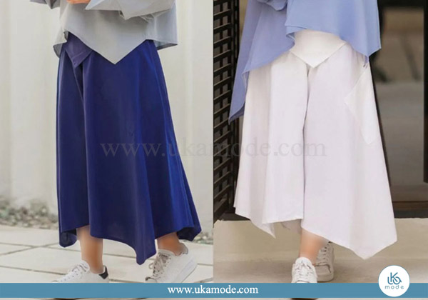 دامن شلواری زنانه نخی چاپ ساعت 16 دامن شلواری زنانه