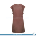 زیر سارافونی زنانه بلند بدون آستین ویسکوز نسکافه ای