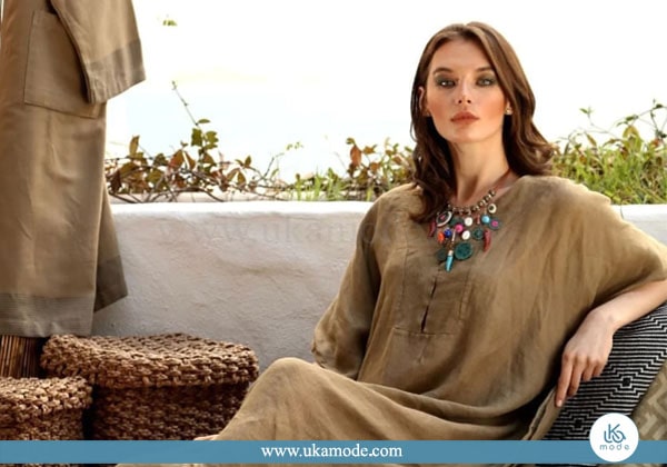 سارافون ساحلی کرسپو خامه دوزی دو جیب 16 سارافون ساحلی
