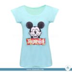 تاپ آستین افتاده ویسکوز زنانه آبی بنتون-min