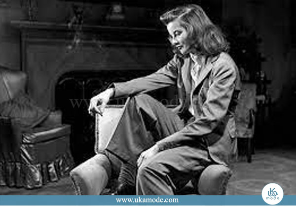 شلوار زنانه برمودا کمرکش دو جیب گلدوزی پولیش gap 14 کاترین هپبورن