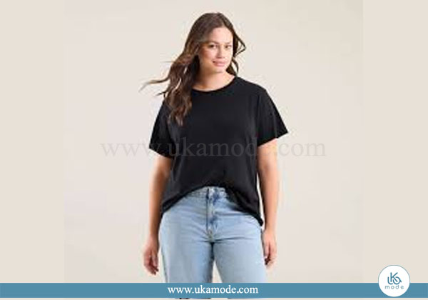 تاپ زنانه آستین افتاده یقه گرد طرح پاندا 14 تاپ زنانه ریون