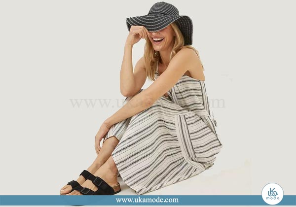 سارافون ساحلی پلیسه کمر کش زنانه 11 سارافون ساحلی پلیسه