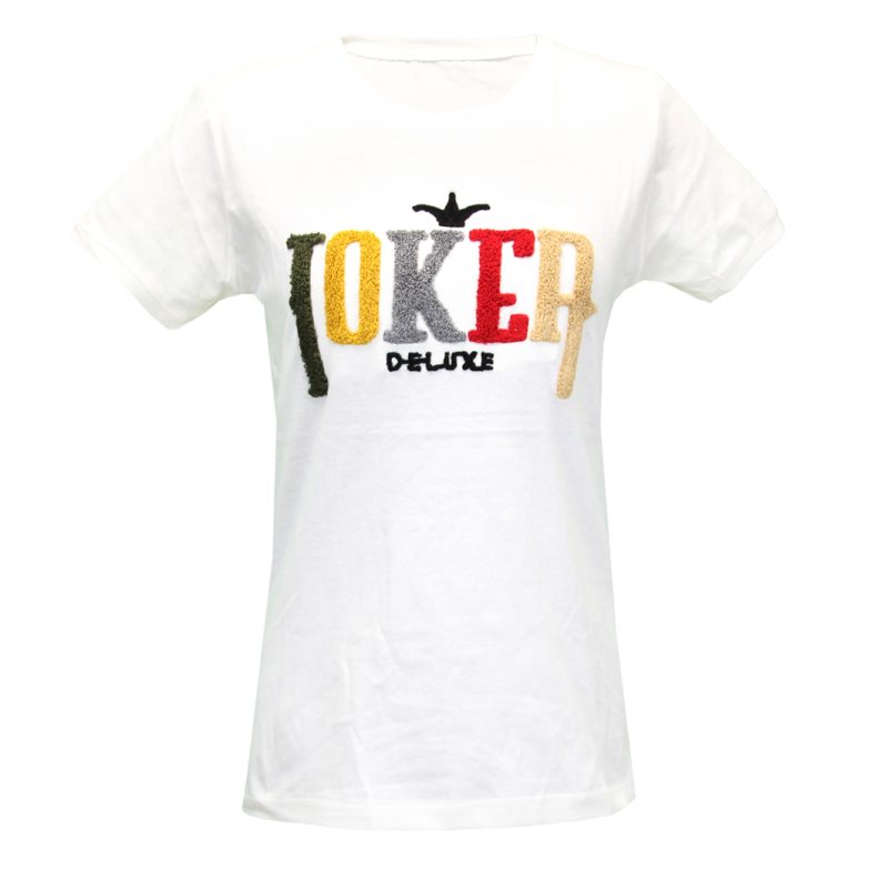 بلوز زنانه پنبه استین کوتاه یقه گرد گلدوزی پولیش joker رنگ سفید 2