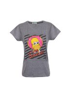 بلوزو شلوار زنانه ملانژ چاپ simpsons فری سایز رنگ طوسی تیره